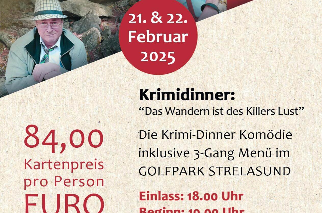 Flyer_Krimidinner_2025(1), © Golfpark Strelasund