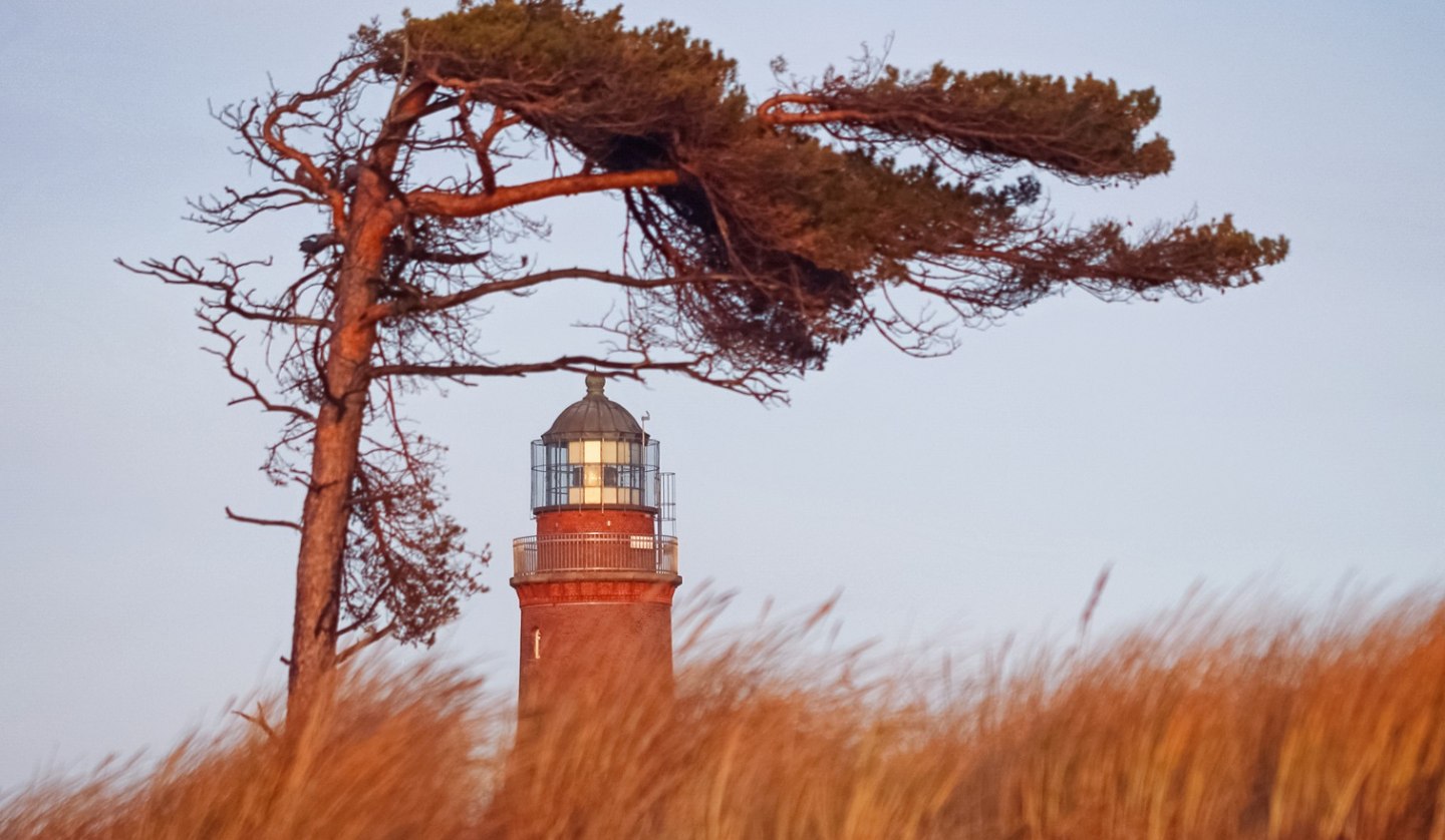 Den Darßer Weststrand schmückt ein Leuchtturm, der Teil des NATUREUMs ist., © Anke Neumeister/Deutsches Meeresmuseum