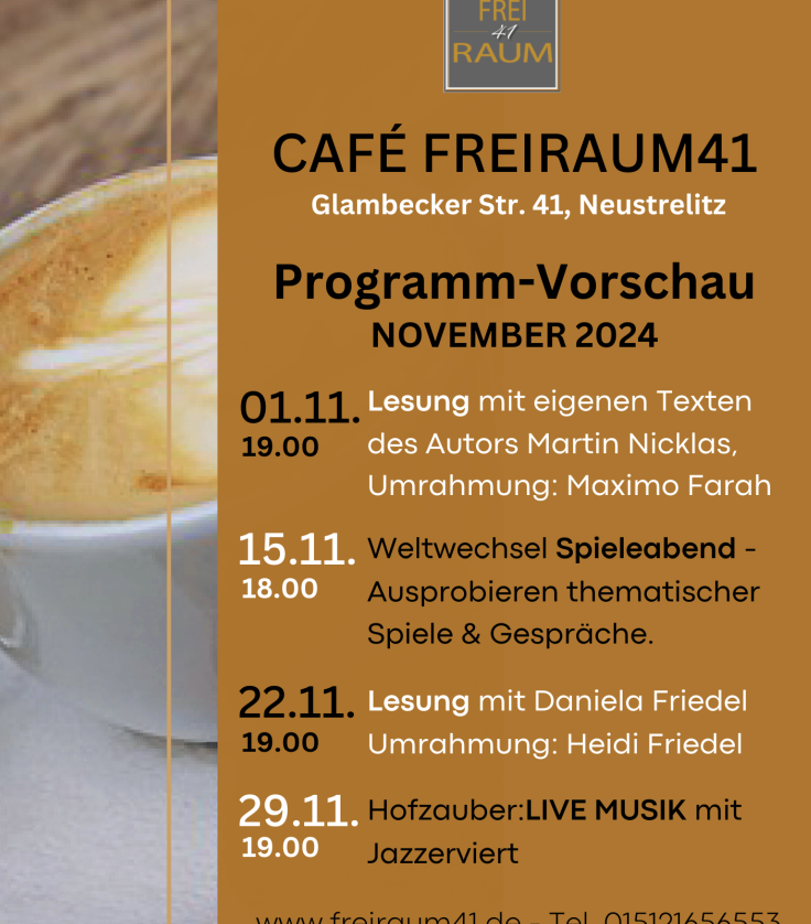 Programm Vorschau Café Freiraum, © Anne Ammerstorfer