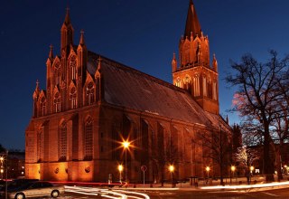 Konzertkirche Neubrandenburg bei Nacht, © Oppermann Fotografie