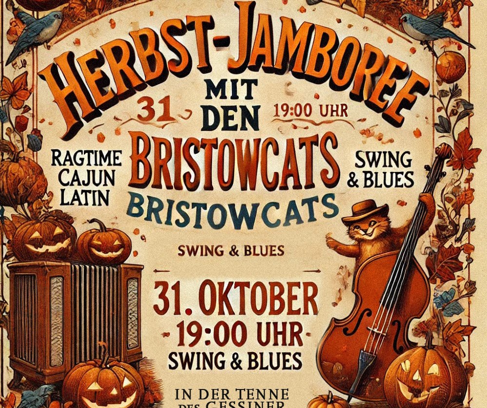 Poster, © http://gessin.de/eine-musikalische-reise-durch-ragtime-cajun-latin-swing-blues-mit-den-bristowcats