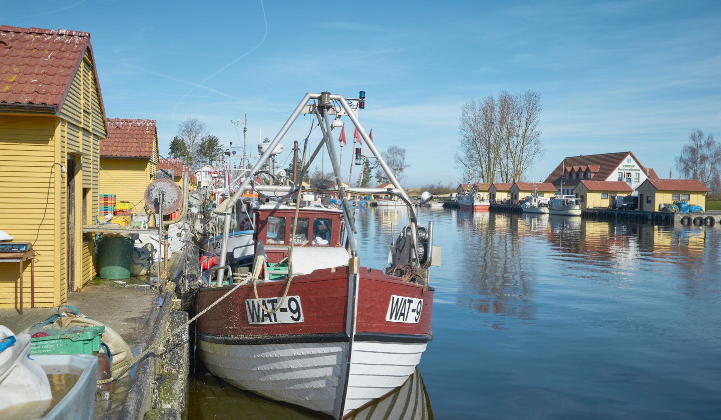 Fischerboote im Fischereihafen Freest, © TMV@pocha.de