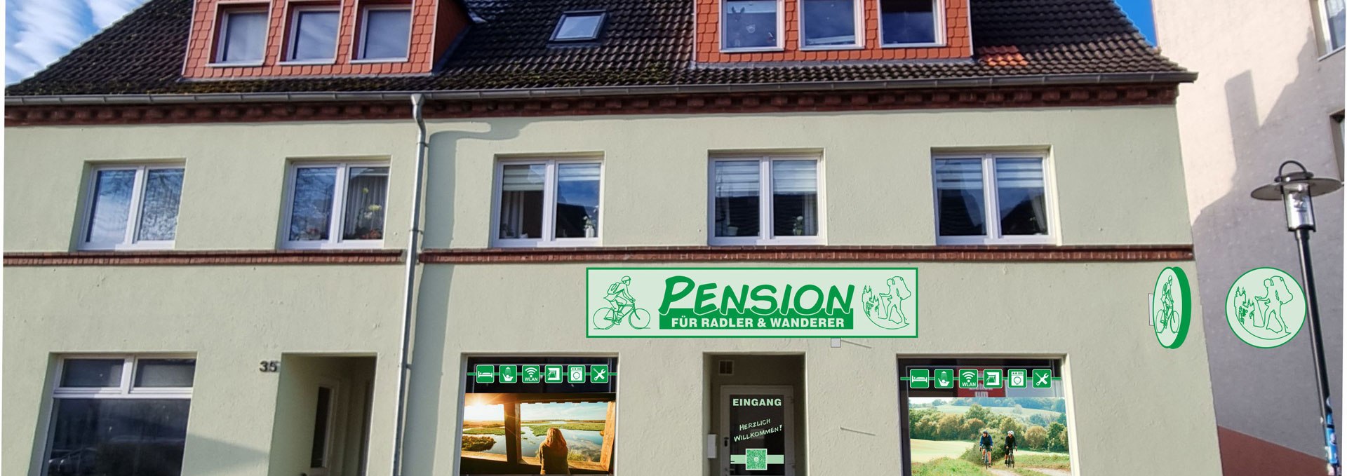 Fahrradpension Malchin - Außensicht, © Made in Werbung - Fachbetrieb für visuelle Kommunikation