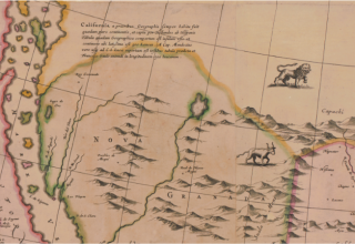 Ausschnitt aus: [Der Rostocker Große Atlas]. [30]: America Septentrionalis. Amstelædami Amstelædami: Ioannes Blaev , [1659].Universitätsbibliothek Rostock, Qb-21https://purl.uni-rostock.de/rosdok/ppn1880447282, © UB Rostock