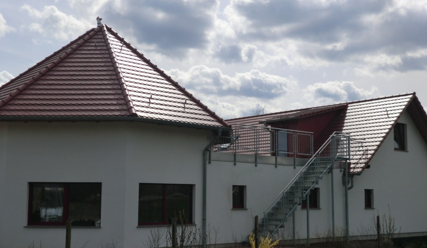 Das Haus mit der Ferienwohnung im Obergeschoss, © Burkhard Müller