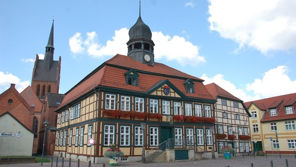 Barockes Rathaus am Markt, © Stadt Grabow