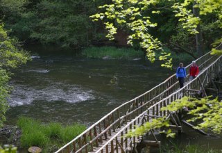 Trockenen Fußes gelangt man über eine Holzbrücke auf die andere Uferseite., © TMV/outdoor-visions.com