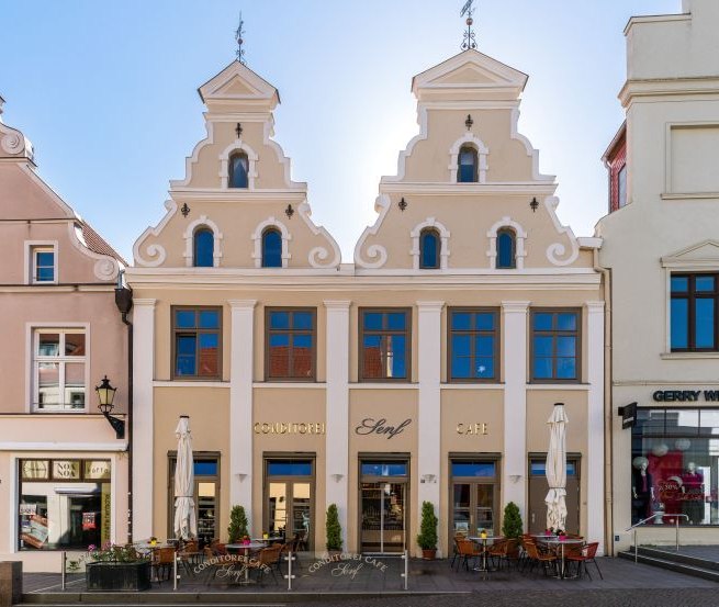 Giebelhäuser in der Krämerstraße, © TZ Wismar, Alexander Rudolph