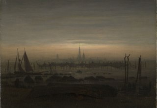 Heimat, Hafen und Moor, © Caspar David Friedrich, Greifswald im Mondschein, 1817, Nationalmuseum Oslo