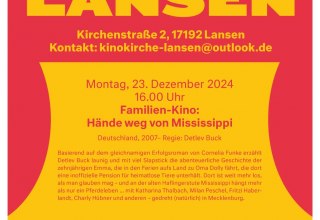 Ankündigung zum Familienkino 23.12.24 ,16 Uhr, © Bresgott