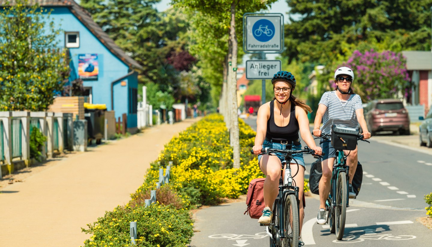 In Waren gibt’s eigene Fahrradstraßen, © TMV/Tiemann