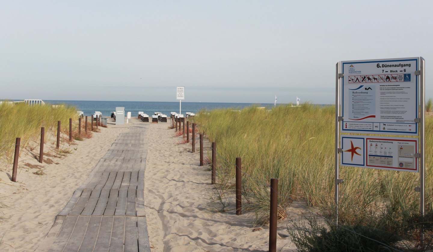 Barrierefreier Strandaufgang 6 in Warnemünde, © TZRW