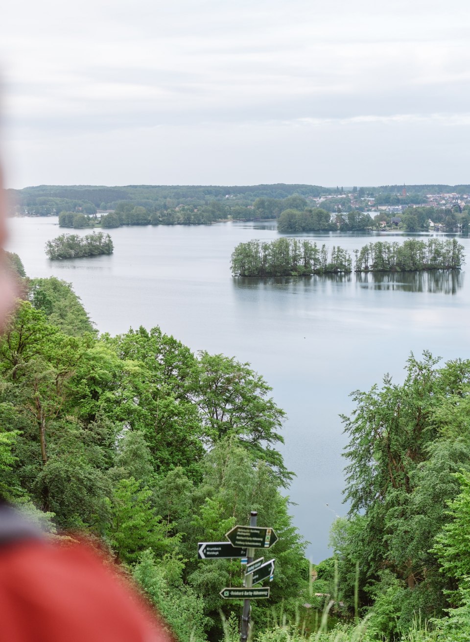 Der Blick über die Feldberger Seenlandschaft verzaubert – und mit etwas Glück entdeckt man einen der Seeadler, die sich hier wieder angesiedelt haben! , © TMV/Gross