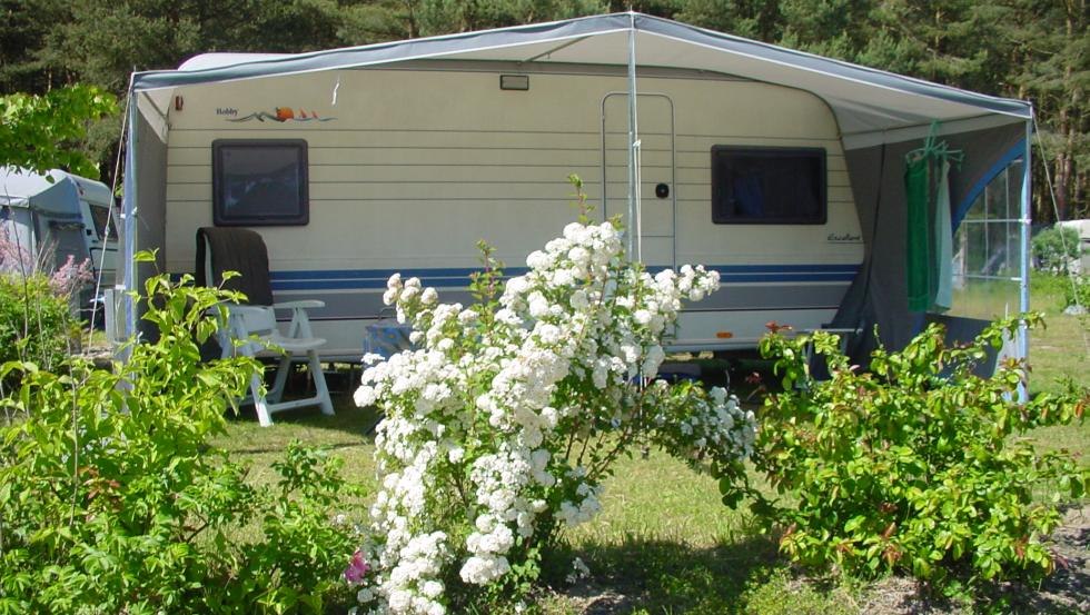 Komfortstellplatz mit Strom- und Wasseranschluss, © Natur Camping Usedom