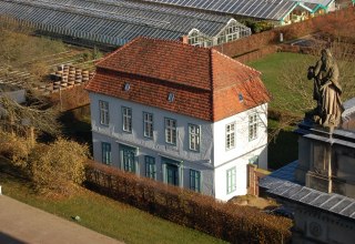 Blick vom Schloss auf das Natureum., © Naturforschende Gesellschaft Mecklenburg e.V.