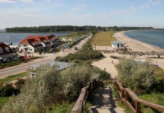 Blick auf das Salzhaff, die Halbinsel Wustrow und die Ostsee vom Schmiedeberg aus, © Kurverwaltung Ostseebad Rerik