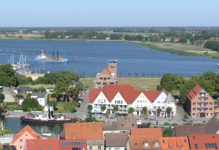 Gesamtansicht der Schlossinsel Wolgast, © Baltzer