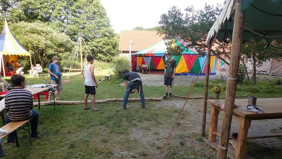 Aktionen auf dem Außengelände, © Bauspielplatz Schwerin e.V.