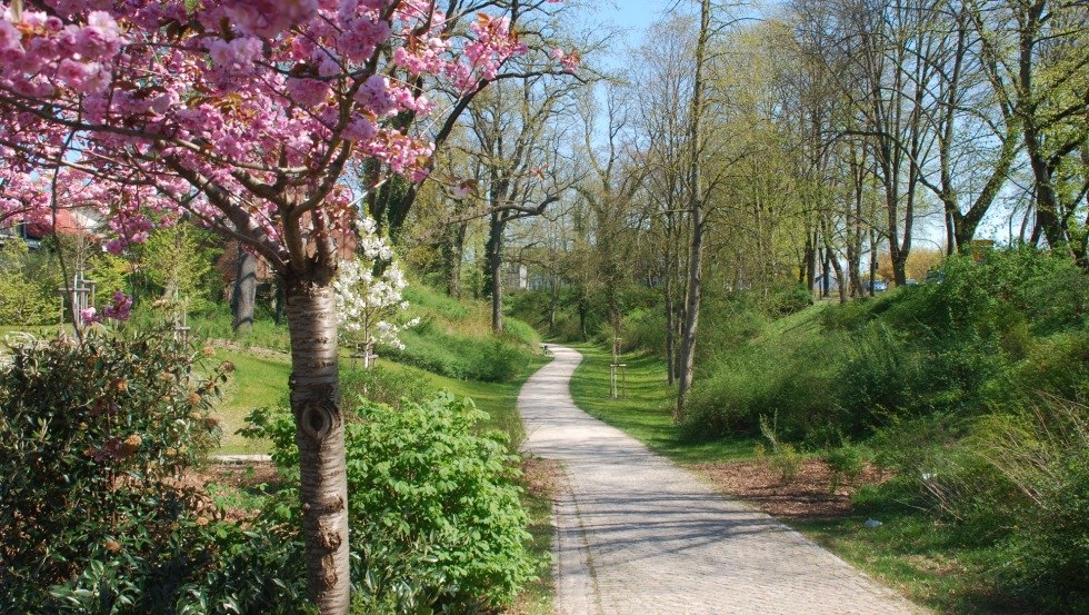 Wallanlagen Parchim im Frühjahr, © Stadt Parchim