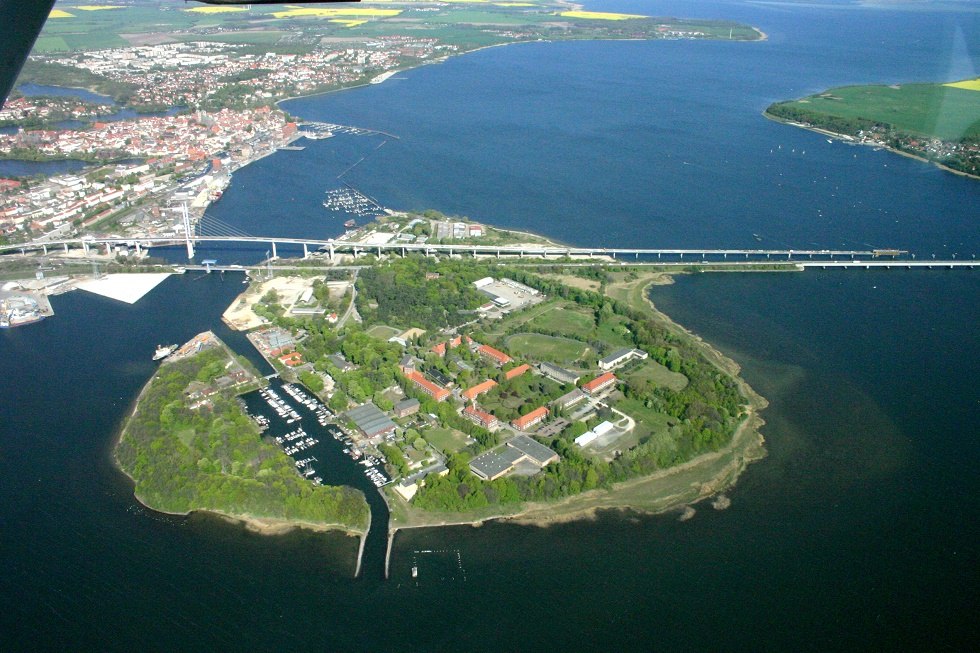 Insel Dänholm aus der Luft, © TZ HST