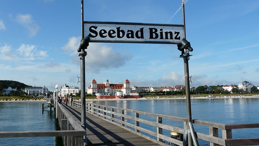 Ein grandioses Panorama garantiert der Blick auf die Binzer Silhouette von der Seebrücke aus., © Gemeinde Ostseebad Binz - Kurverwaltung