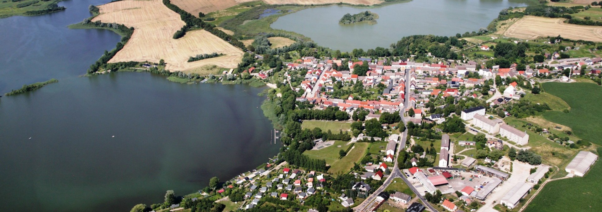 Fürstenwerder mit dem Großen See und dem Dammsee, © Tourismusverein Fürstenwerder