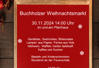 Plakat Buchholzer Weihnachtsmarkt, © Förderverein zur Erhaltung der Dorfkirche Buchhol e. V.