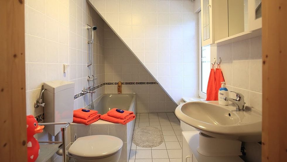 Nach einem erlebnisreichen Tag lädt die Badewanne zum Entspannen ein, © Ferienwohnung Thien