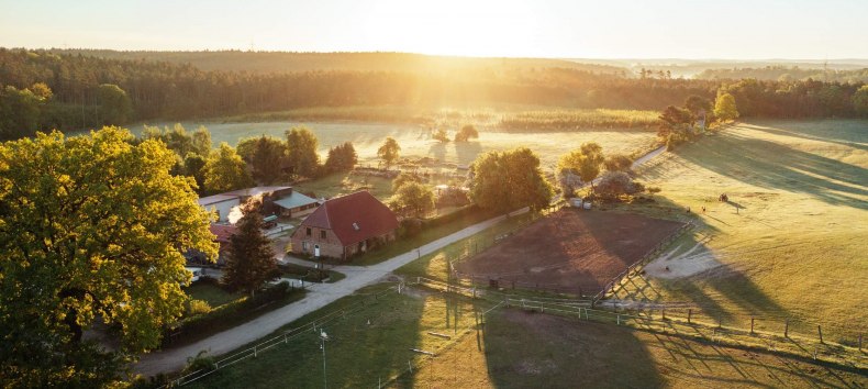 Der Bauernhof Bruchmühle in der Mecklenburgischen Seenplatte