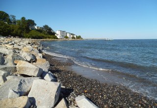 Blick vom Strand nach Sassnitz, © H. Seelenbinder