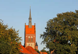 Kirche und Rathaus der Stadt Usedom, © TMV/Gohlke