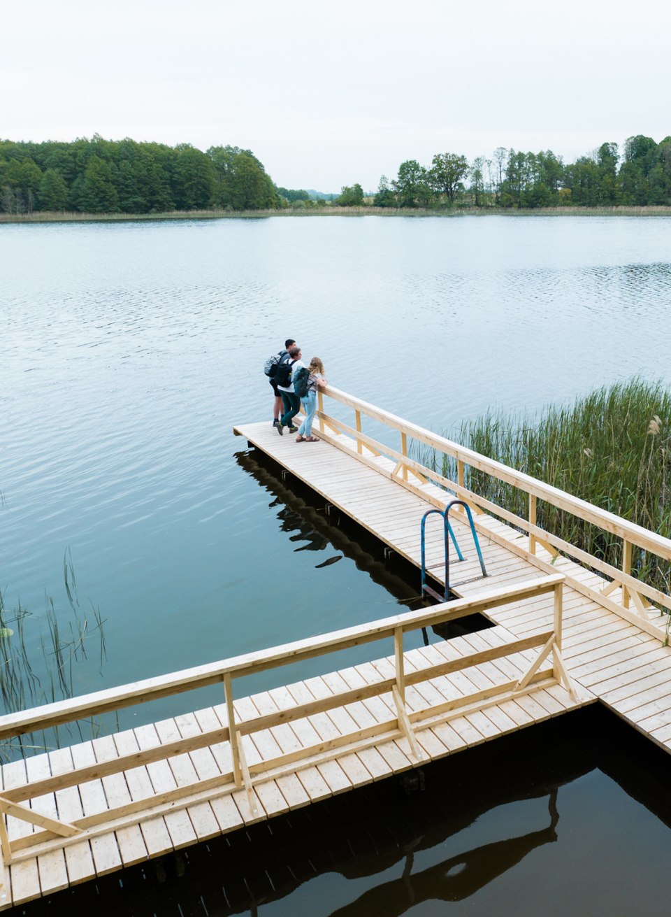 Und da schwimmt doch tatsächlich ein Biber vorbei! Unweit des Stegs am Groß Radener See hat eine Biberfamilie ihren Bau errichtet. , © TMV/Gross