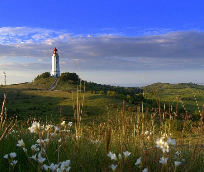 Das Wahrzeichen der Insel - Leuchtturm Dornbusch, © Robert Ott