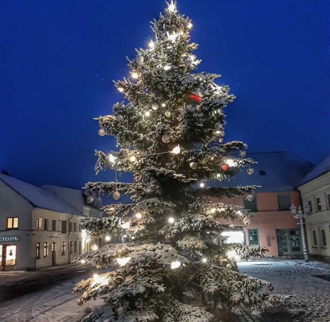 Weihnachtsbaum auf dem Marktplatz, © Gabriele Riech