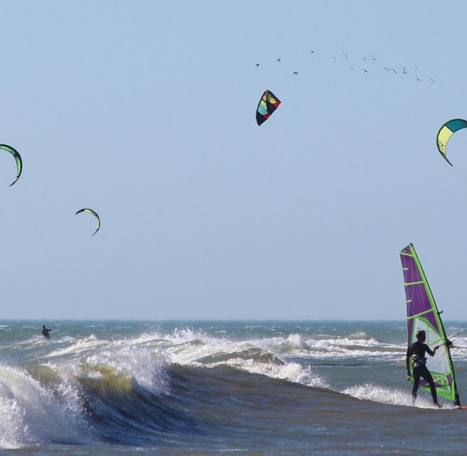 Kitesurfen und Windsurfen, Ostsee, Usedom, © Schöne Freizeit