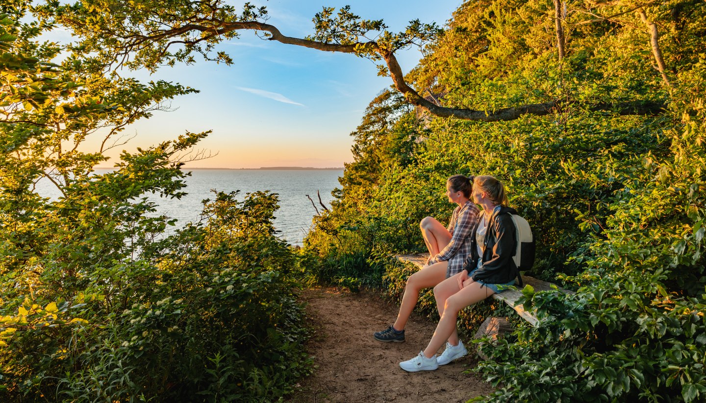 Sollte unbedingt einen Zwischenstopp an der Steilküste von Lietzow einplanen. Die Aussicht über den Bodden im Licht der untergehenden Sonne ist sagenhaft., © TMV/Tiemann