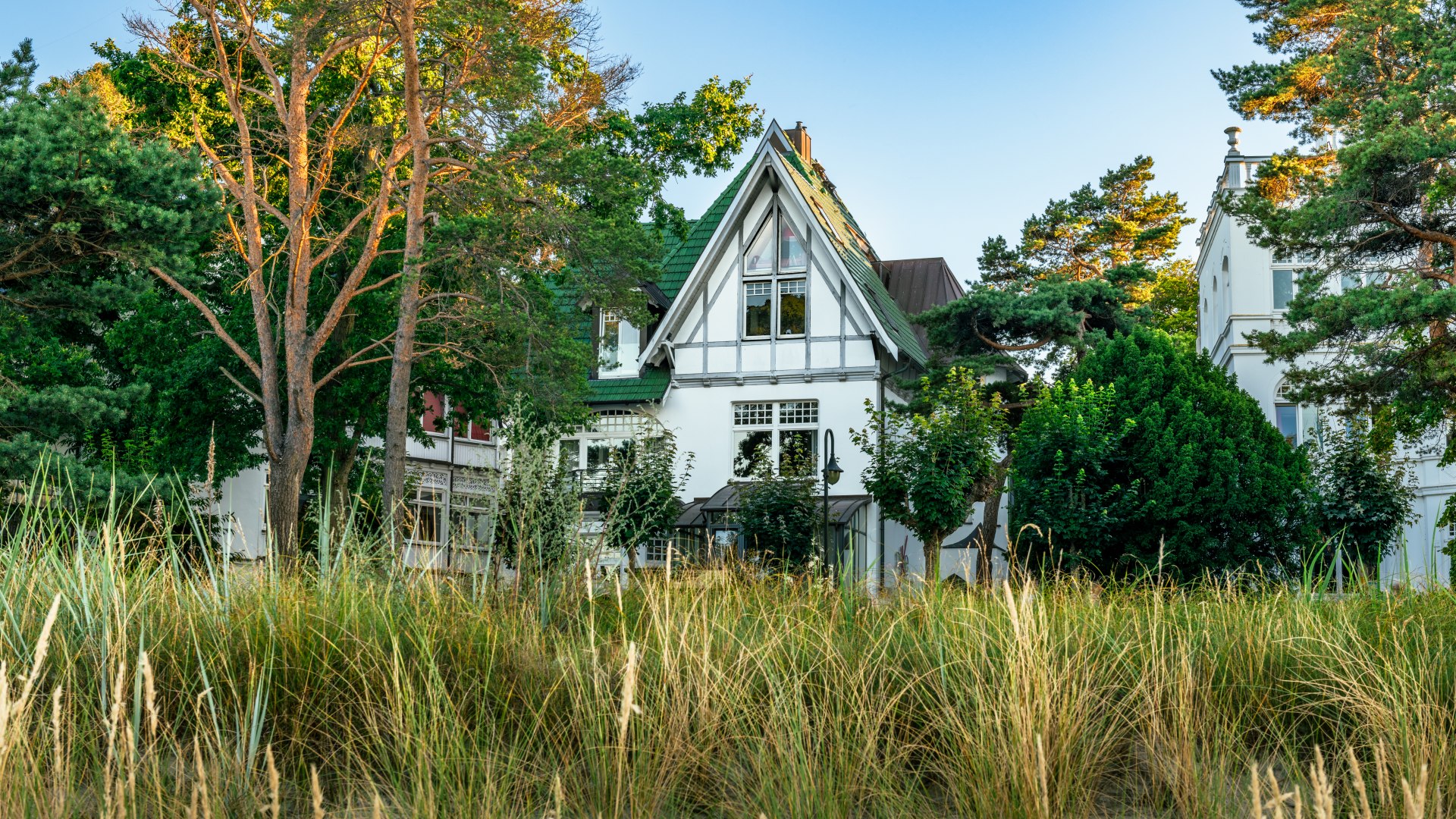 Romantisch duckt sich die „Nixe“ hinter das Dünengras in Binz., © TMV/Tiemann