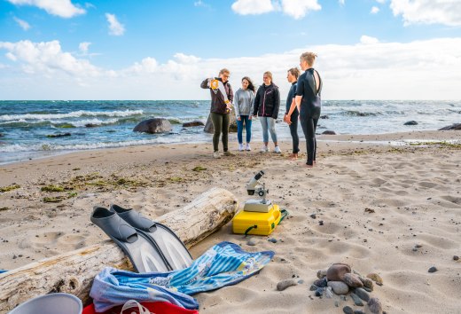 Mit den Urlaubsrangern am Strand von Göhren, © TMV/Tiemann