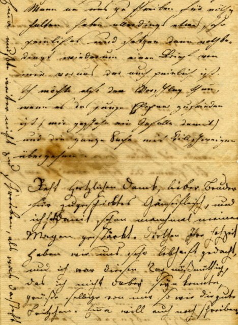 "Und grüße gelegentlich...", © Brief von Caspar David Friedrich an seinen Bruder Adolf Friedrich © Pommersches Landesmuseum