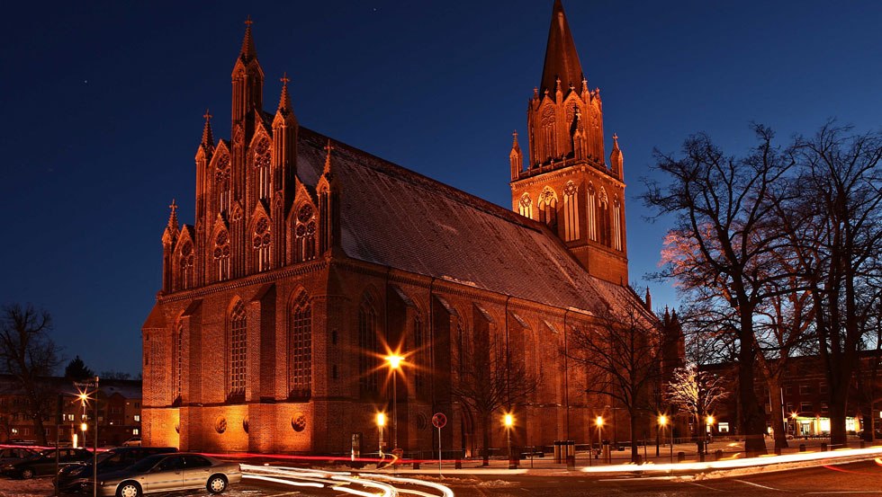 Konzertkirche Neubrandenburg bei Nacht, © Oppermann Fotografie