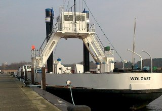 Fährschiff "Stralsund" im Wolgaster Hafen, © Bastian Baltzer