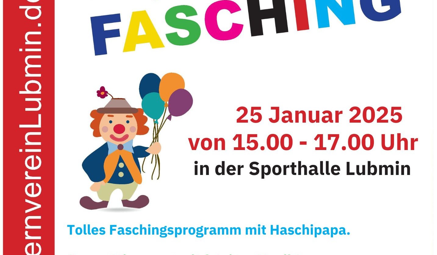 Plakat_Fasching_2025 Neu_ElternvereinLubmin.pdf, © Fasching