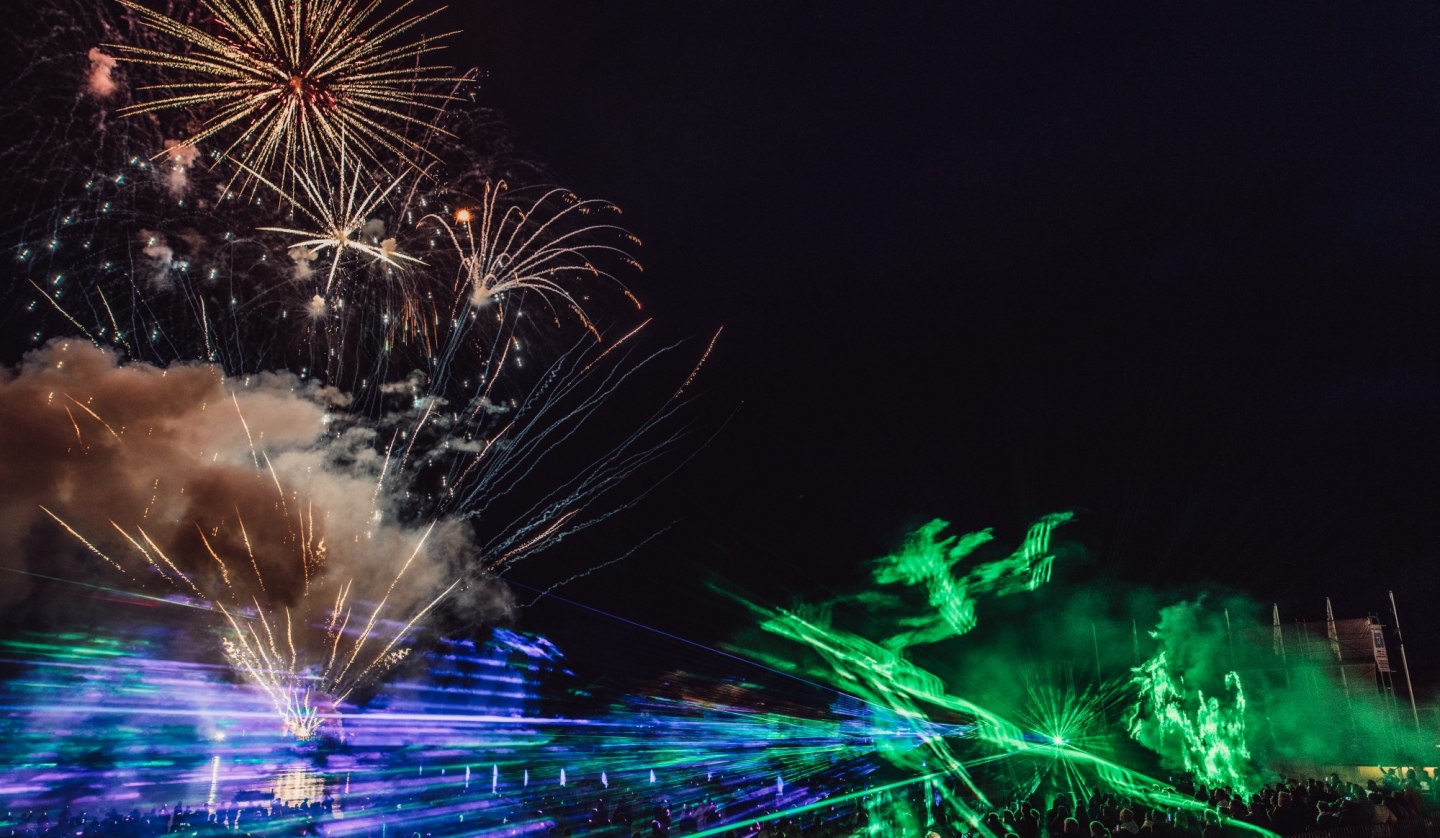 Feuerwerk über der Binzer Seebrücke, © Binzer Bucht Tourismus