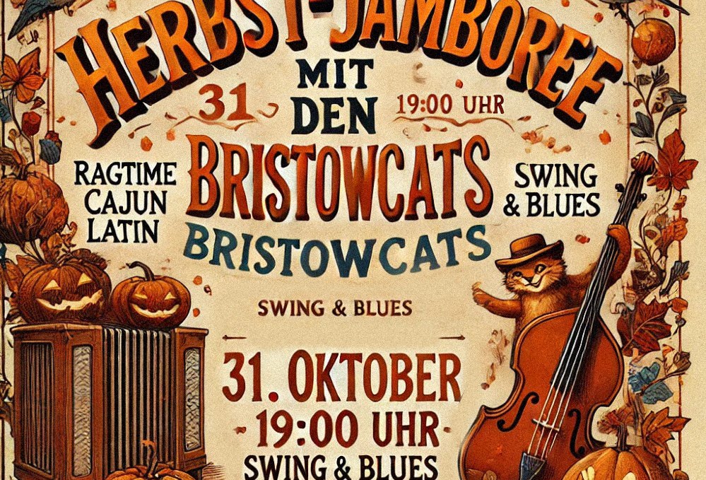 Poster, © http://gessin.de/eine-musikalische-reise-durch-ragtime-cajun-latin-swing-blues-mit-den-bristowcats