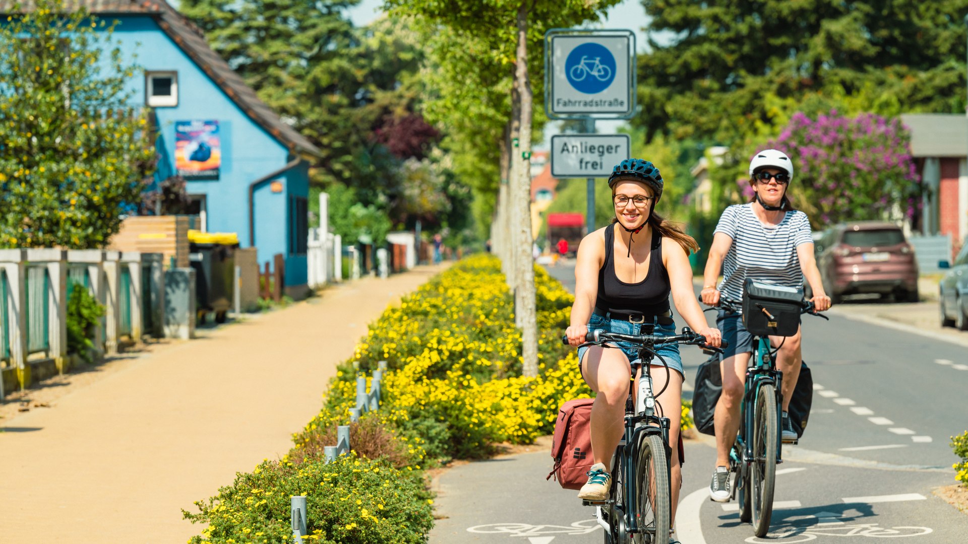 In Waren gibt’s eigene Fahrradstraßen, © TMV/Tiemann