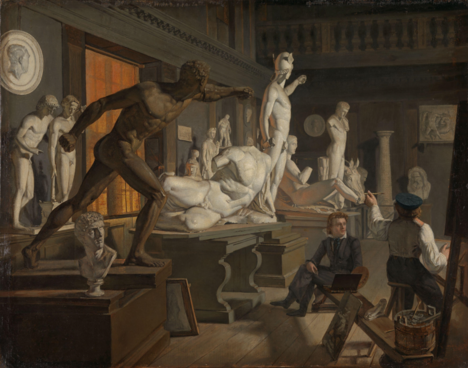 Caspar David Friedrichs Studienzeit in Kopenhagen, © Knud Baade, Szene aus der Kopenhagener Kunstakademie, 1827-28, Nasjonalmuseet Oslo