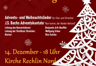 Unser Plakat für die Weihnachtskonzerte 2024, © Konzertchor Neustrelitz e.V.