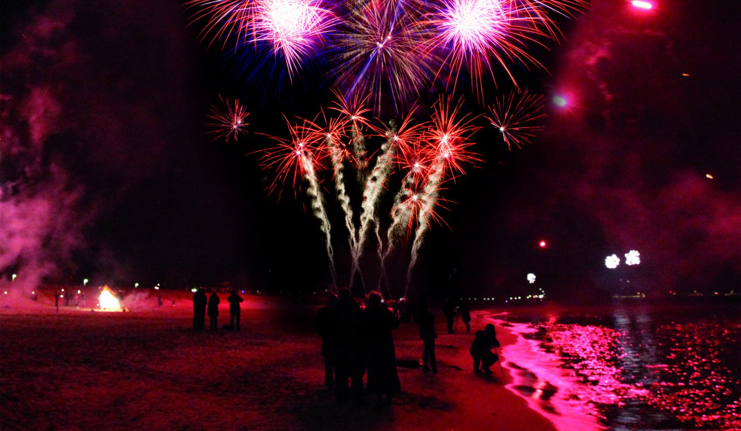 Silvesterfeuerwerk am Baaber Strand, © KV Baabe