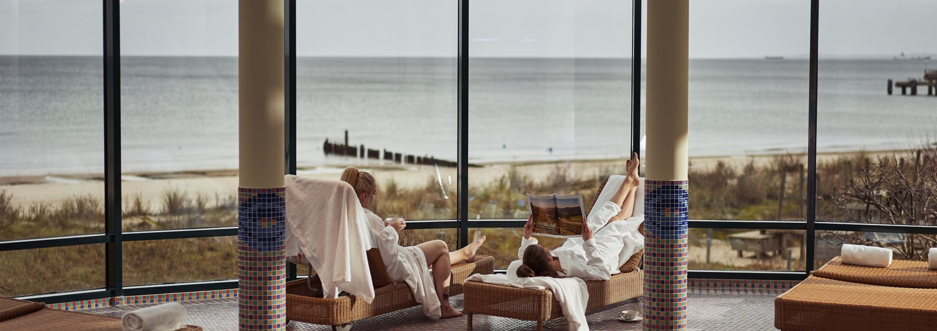 Spa mit Ostseeblick im Strandhotel Bansin., © Travel Charme Hotels