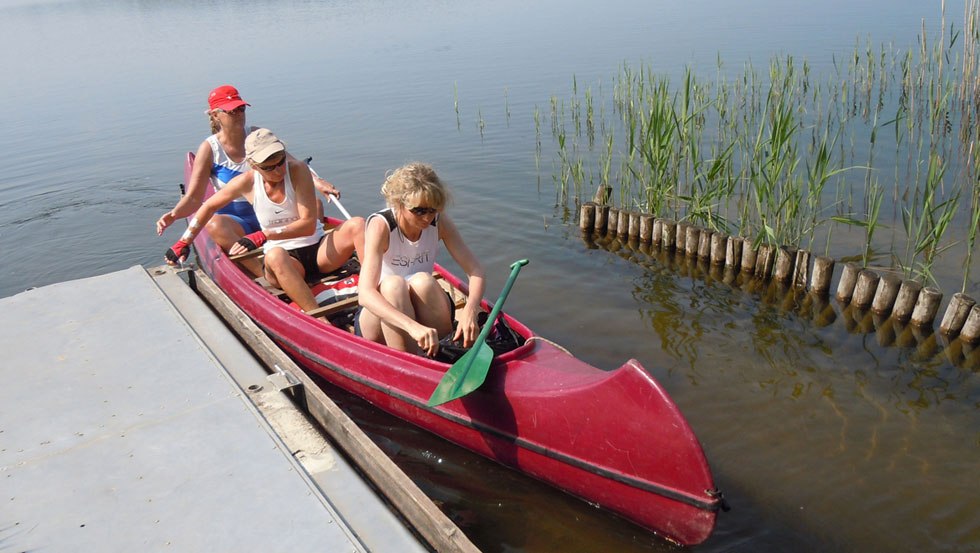 Gäste beim Ausstieg am Großen Labussee, © Labussee Ferien GmbH